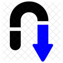 U Drehen Pfeil Nach Unten Navigation GPS Symbol