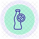 Kein Softdrink Farbkreis Symbol Icon