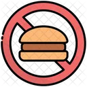 Kein Fastfood Kein Essen Kein Junkfood Symbol