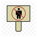 Kein Fußgängerschild  Symbol