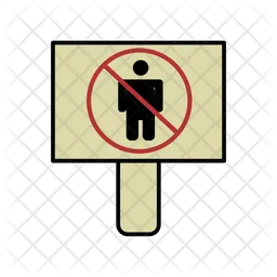 Kein Fußgängerschild  Symbol