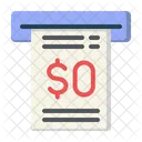 Bankomatbeleg Bankomatrechnung Online Transaktion Symbol