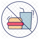 Kein Junkfood Prohibition Burger Symbol