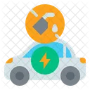 Hybridauto Elektrofahrzeug Smart Auto Symbol