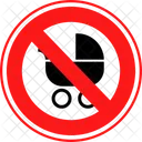 Keine Babywiege Wiege Verbot Symbol