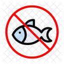 Meeresfruchte Fisch Verbot Symbol