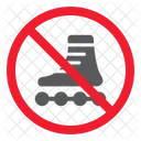 Roller Skates Stopp Symbol