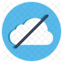 Keine Cloud Cloud Verbot Cloud Stoppen Symbol