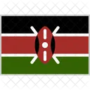 Kenia Bandera Pais Icono