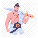 Kensei Lutador Masculino Homem Guerreiro Ícone