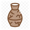 Gebrochen Ton Vase Symbol