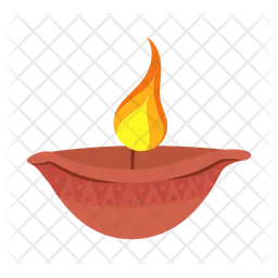 Kerze für das Diwali-Fest  Symbol