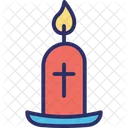 Kerze Mit Kreuz Kerze Feier Icon