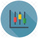 Kerzenhalter Diagramm Geschaft Symbol