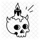 Kerze Totenkopf  Symbol
