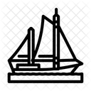 Ketch Ancient Ship Icon