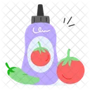 Condiments Bottle Ketchup Icon