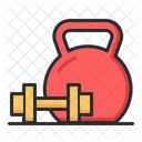 Kettlebell und Hantel  Symbol