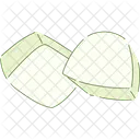 Ketupat Cut Into Pieces Pieces Food Icon