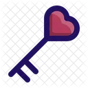 Key Love Heart Icon