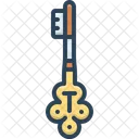 열쇠 음자리표 자물쇠 아이콘