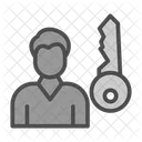 Key Lock Man Icon