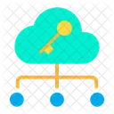 Cloud Key Lock Icon