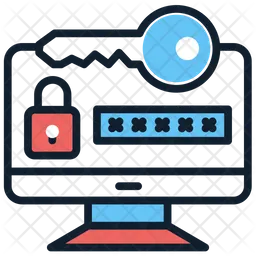 Key code Icon - Download in Colored Outline Style