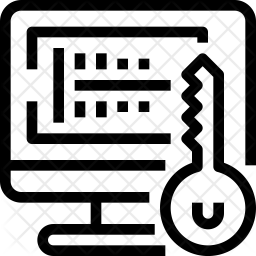 Key coding Icon - Download in Line Style