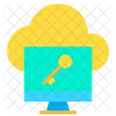 Cloud Computer Key Icon