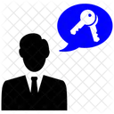 Key Person Businessman Key Symbol