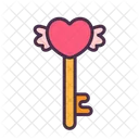 Key heart  Icône