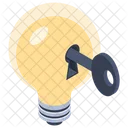 Creative Solution Innovative Idea Key Bulb Icon
