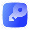 Key Minimalistic Square Lock Icon Security Icon Icon