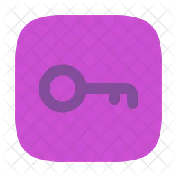 Key minimalistic square  Icon
