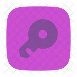 Key minimalistic square  Icon