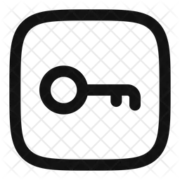 Key minimalistic square  Icon