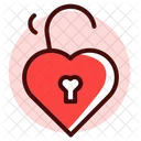 Heart Unlock Key Icon