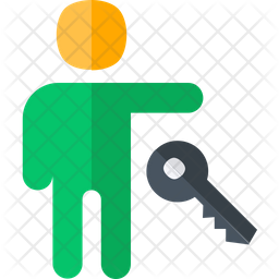 Key Person Icon - Download in Flat Style