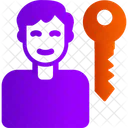 Key Person Key Lock Icon
