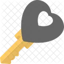 Heart Key Secret Icon