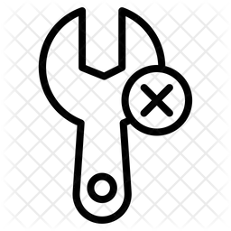 Key tools with cross in button  Icon