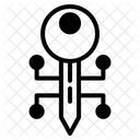 Key with Circuit Board  Icon