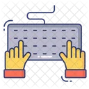 Keyboard Typing Hand Icon
