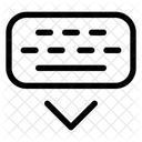 Keyboard Keypad Pull Down Icon