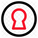 Keyhole Privacy Block Icon