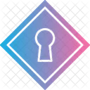 Keyhole Lock Key Icon