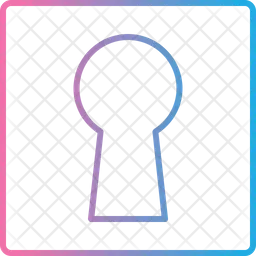 Keyhole lock key security protection private password secure secret access key hole hole  Icon
