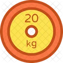 Kg Dumbbell Plate Icon