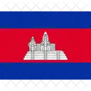 Kh Cambodge Drapeaux Iso Icône